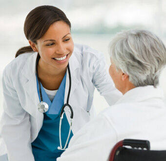 Doctor attending to a patient